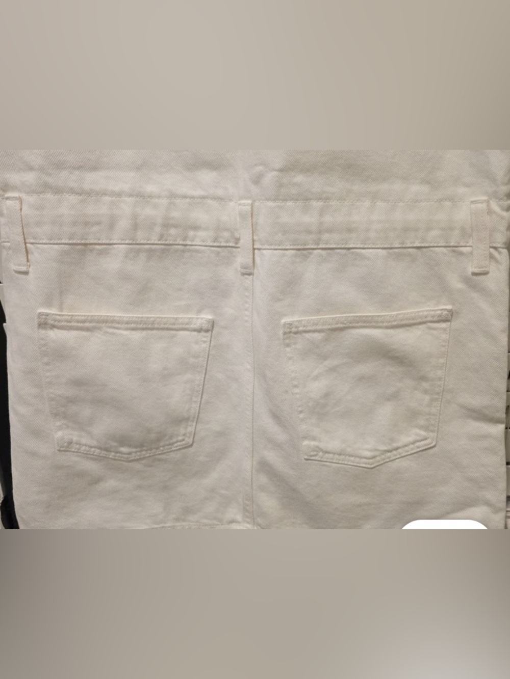 NWT- medium universal threads white denim Y2K drawstring waist mini dress - Picture 5 of 10